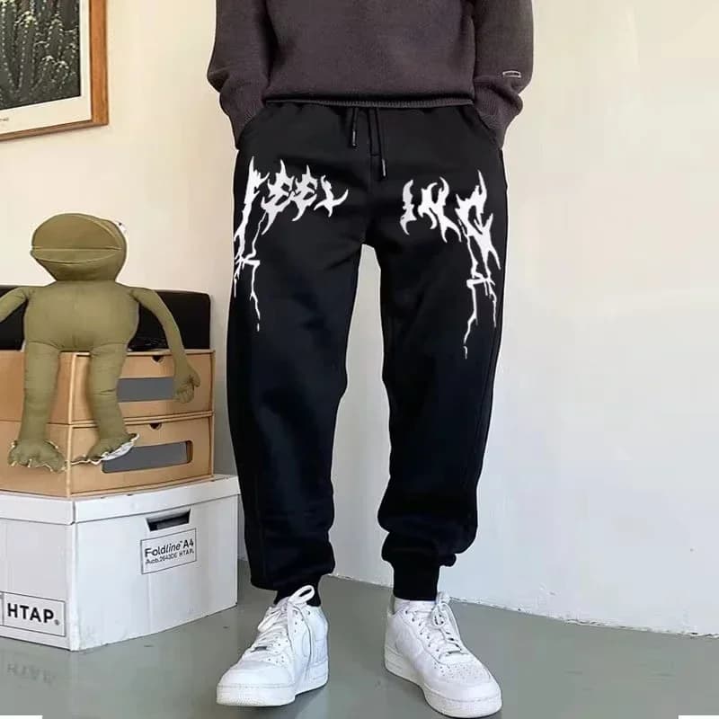 Autumn Winter Soft Personality Harajuku Versatile Daily Outdoor Running Fitness Breathable Casual Comfortable Men’s Sports Pants